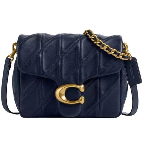 Coach Handbags - COACH Times Square Tabby 20 Navy Leather With Quilting
